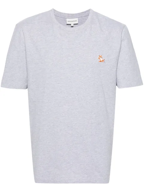 Maison Kitsuné Chillax Fox-patch cotton T-shirt Grey LM00110KJ0008