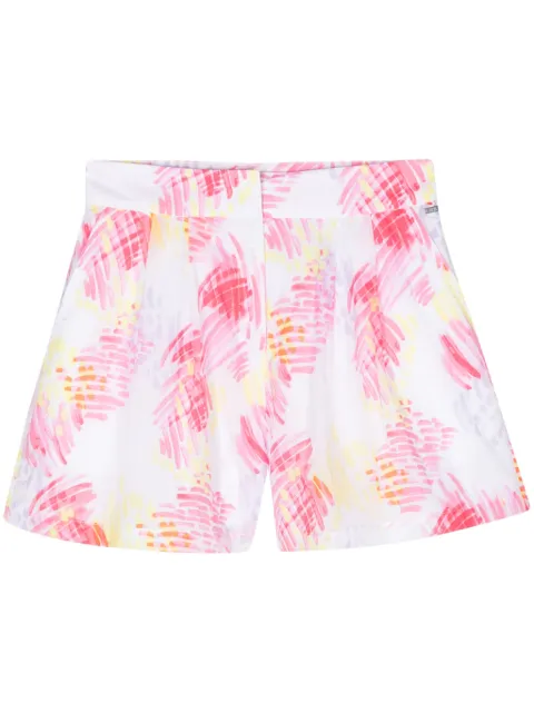 Armani Exchange abstract-print pleated shorts Pink 3DYS62YN8TZ