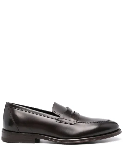 Henderson Baracco penny-slot leather loafers Brown 74406P0