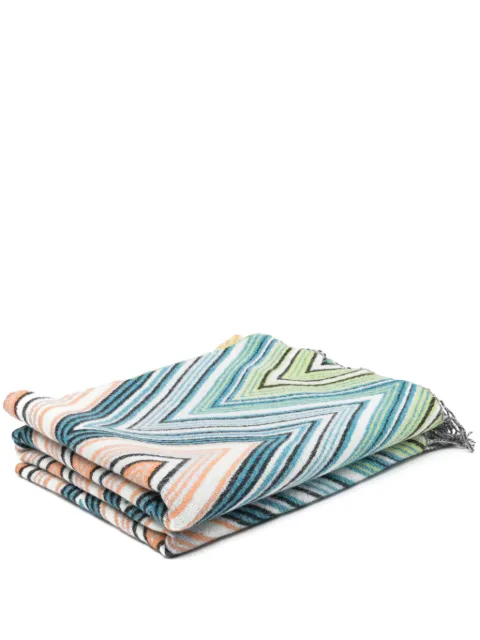 Missoni Home zigzag-design blanket (190cmx130cm) Green 1D3PL99006