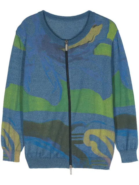Versace Pre-Owned 2000s knitted zipped cardigan Blue VER250DH