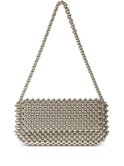0711 Clover beaded shoulder bag Silver 0711SS2411