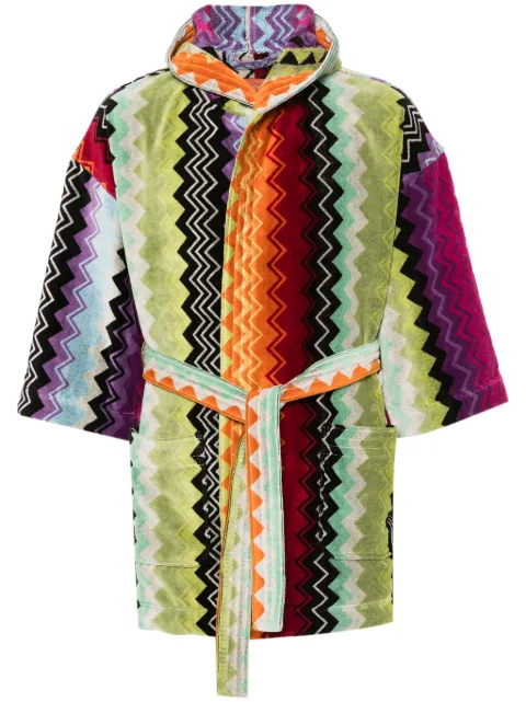 Missoni Home zigzag cotton bath robe Orange 1G3AC99722