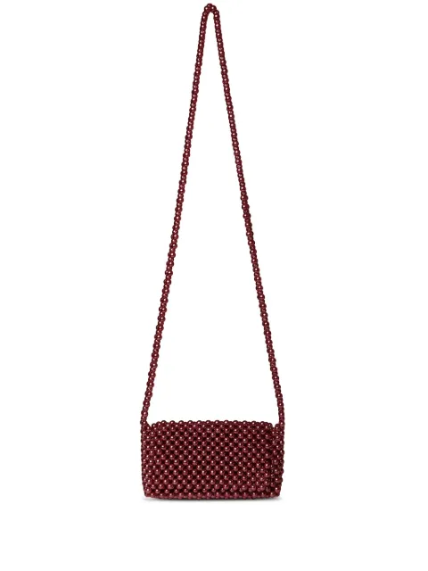 0711 mini Carla beaded crossbody bag Red 0711SS2415