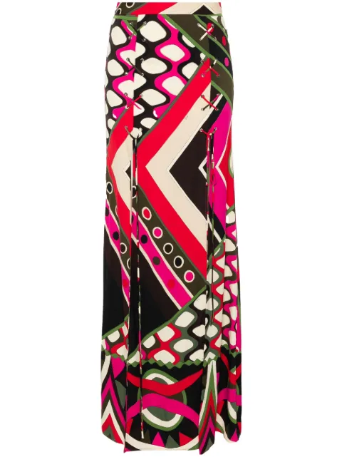 PUCCI Vivara-print maxi skirt Neutrals 4HRW064H727