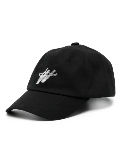 We11done logo-print baseball cap Black WDAH124420UBK