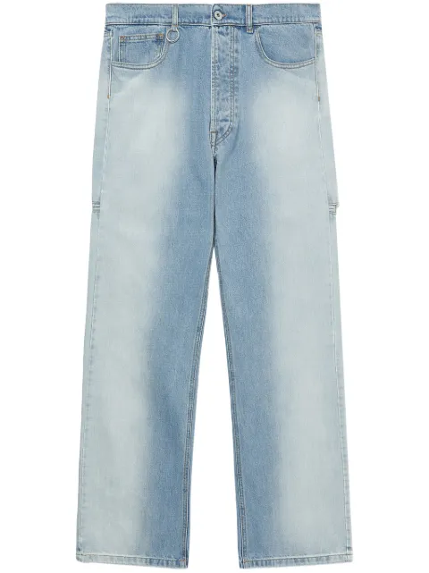Random Identities cut-out straight-leg jeans Blue RAN03P001