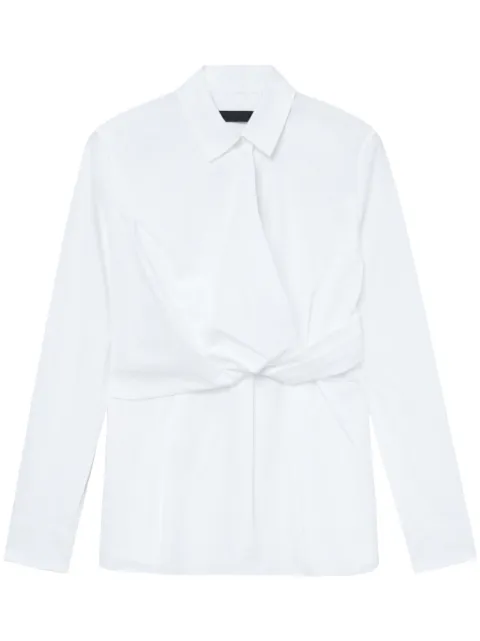 Juun.J twist-detail cotton shirt White JW4264W50