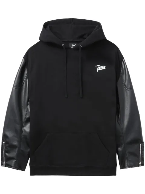 Junya Watanabe MAN x Patta logo-print cotton hoodie Black WMT904100