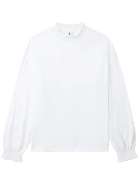 Random Identities ruffled cotton sweatshirt White RAN03T003