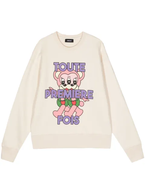 EGONlab. graphic-print cotton sweatshirt Neutrals SS24SW002