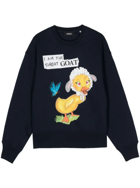 EGONlab. graphic-print cotton sweatshirt Blue SS24SW001