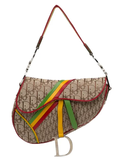 Christian Dior Pre-Owned 2004 Pre-Owned Dior issimo Rasta Saddle Shoulder Bag Brown 1DR0IFEKA2O4FIDR