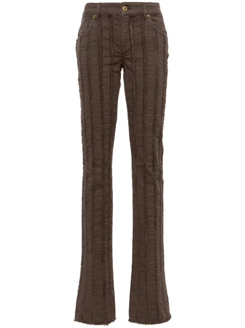 Blumarine striped straight-leg trousers Brown P444J054A