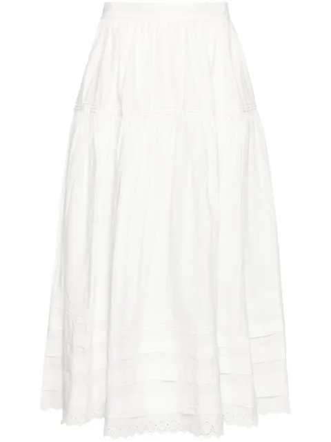 DÔEN Sebastiane A-line midi skirt White 2053060