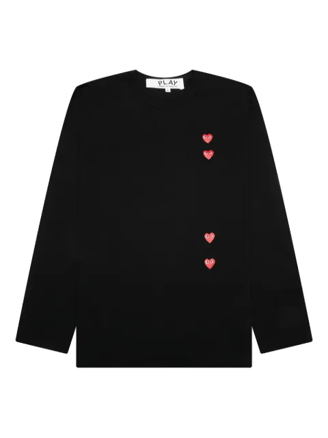 Comme Des Garçons Play heart detail long sleeve sweater Black AXT339051