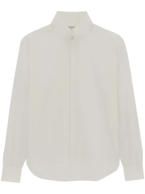 Saint Laurent classic-collar cotton shirt Neutrals 769997Y1I09