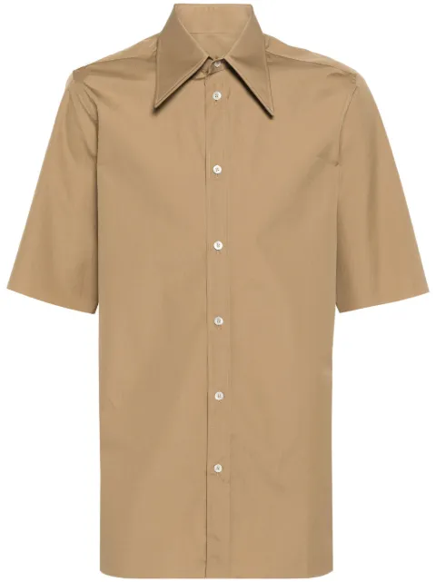 Maison Margiela oversized-collar cotton shirt Brown S67DR0009S43001