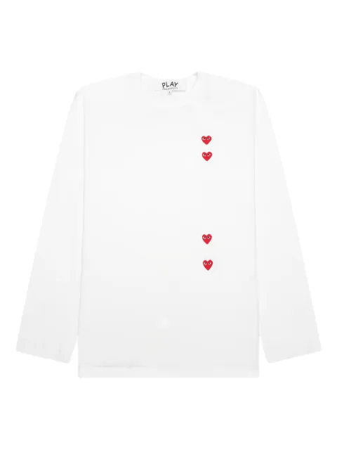 Comme Des Garçons Play heart-print long-sleeve T-shirt White AXT339051