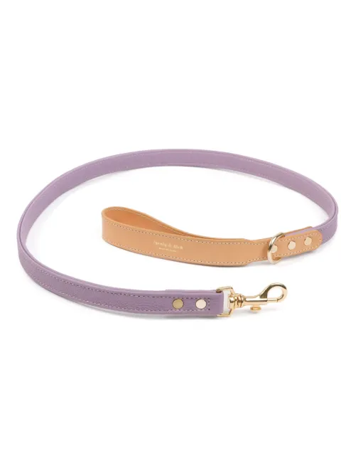 Sporty & Rich logo-stamp leather dog leash Purple AC984FC