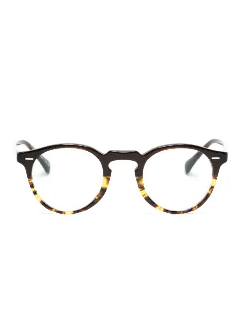 Oliver Peoples Gregory Pack round-frame glasses Brown OV5186