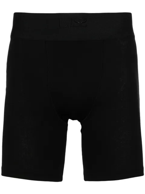 Ludovic de Saint Sernin logo-embroidered cyclist shorts Black COST002MJE