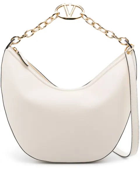 Valentino Garavani VLogo Signature leather shoulder bag Neutrals WB0N59JDK