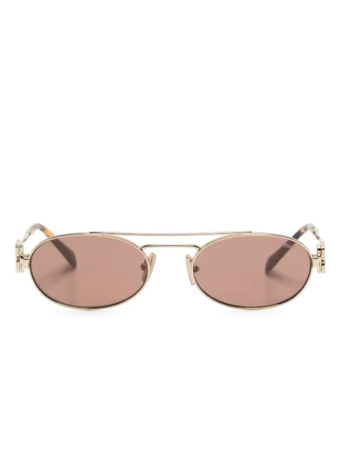 Miu Miu Eyewear oval-frame sunglasses Gold MU54ZS