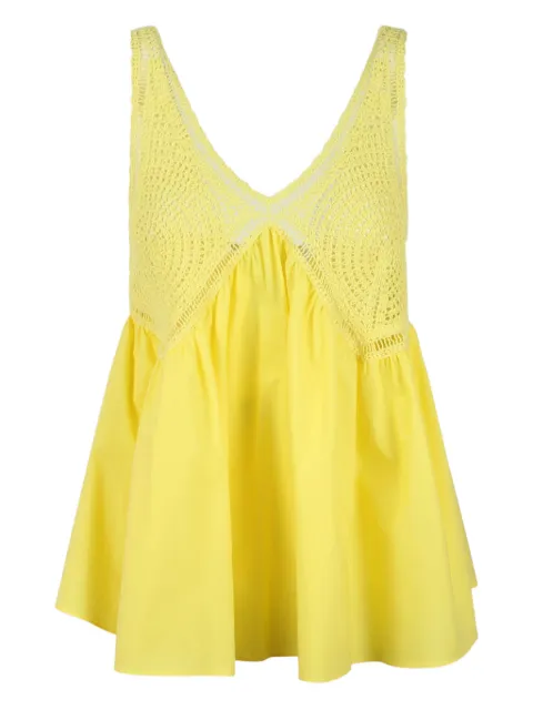 P.A.R.O.S.H. cotton tank top Yellow D313019CANYOX24