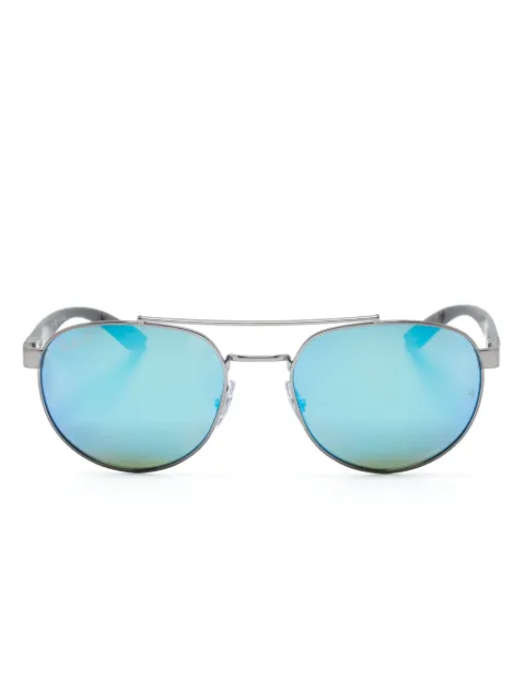 Ray-Ban Chromance polarized geometric-frame sunglasses Silver RB3736CH