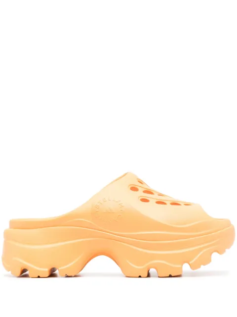 adidas by Stella McCartney embossed-logo clogs Orange IF6073