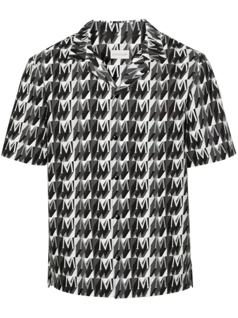 Moncler monogram-print cotton shirt Grey J10912F00004597MZ