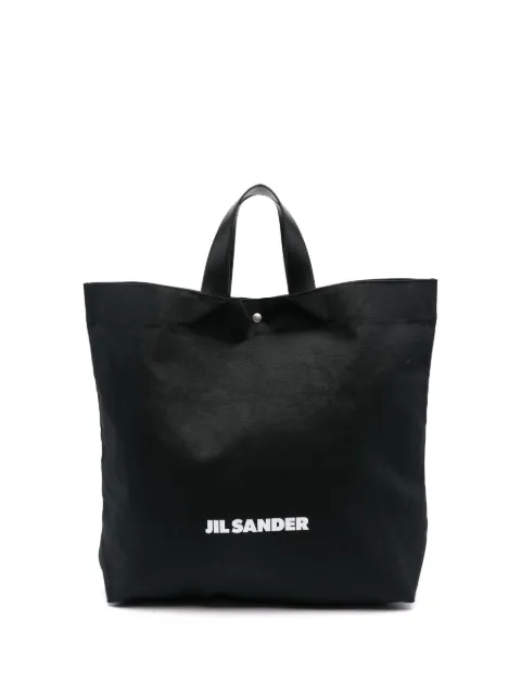 Jil Sander logo-print canvas tote bag Black J26WC0009P4863