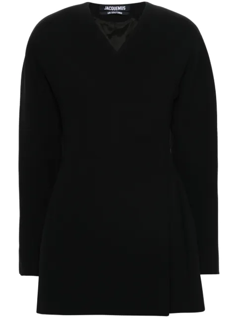 Jacquemus La Oval Robe mini dress Black 241DR1201526990