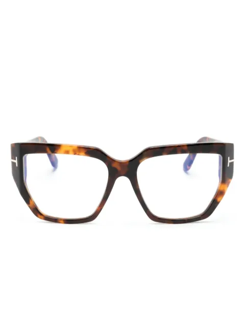 TOM FORD Eyewear geometric-frame glasses Brown FT5951B