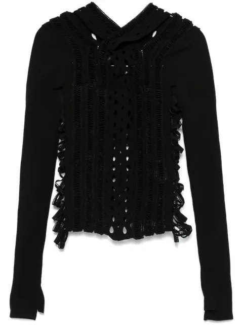 Sinead O'Dwyer Shibari sweater Black SHIBARICRISSCROSSLONGSLEEVE