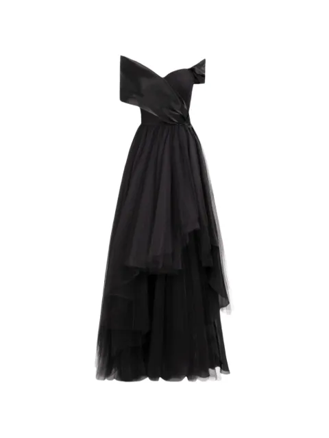 Gemy Maalouf off-shoulder asymmetric dress Black EDW241867MD