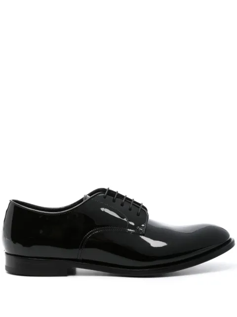 Doucal's patent-leather derby shoes Black DU1003YORKUF018NN00