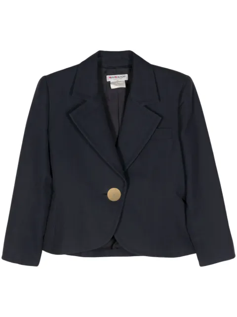 Saint Laurent Pre-Owned 1980 single-breasted blazer Blue SAI450PT