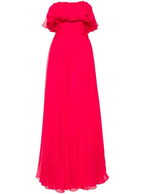 Gemy Maalouf strapless ruffled gown Pink EDSS221747LD