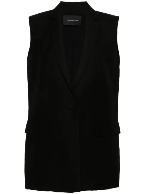 Fabiana Filippi single-breasted vest Black GCD274F506D544