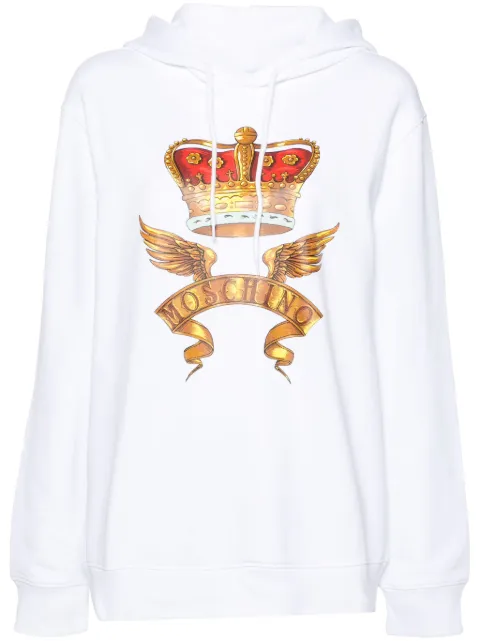 Moschino logo-print hoodie White J17110528