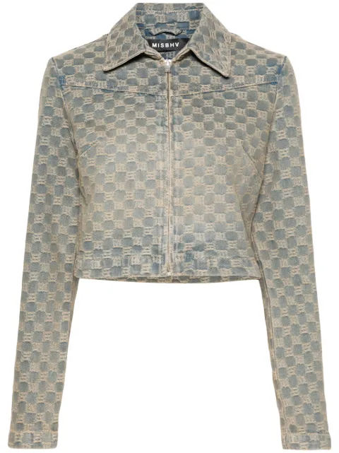 MISBHV monogram-jacquard denim jacket Blue 240W410