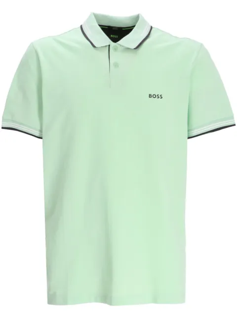 BOSS Paule 1 stripe-trim polo shirt Green 50506193