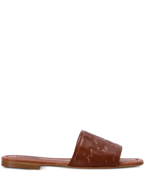 Karl Lagerfeld Brio monogram-pattern slides Brown KL85400