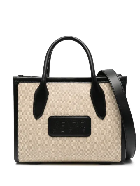 Kenzo logo-patch tote bag Black FE52SA210B01