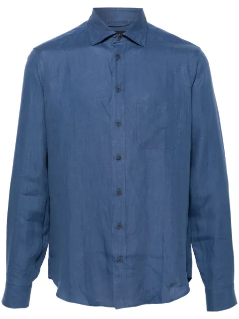 Sease button-up hemp shirt Blue SI030TN359