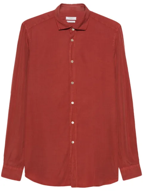 Boglioli long-sleeve tonal stitching shirt Red 610TFB2852