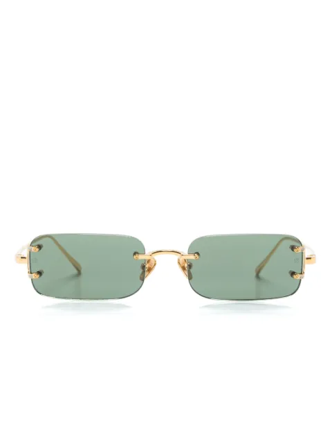 Linda Farrow Taylor rectangle-frame sunglasses Gold LFL1131C9SUN
