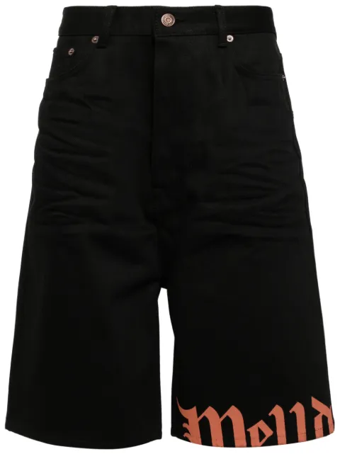 We11done logo-print bermuda shorts Black WDDP024345MBK